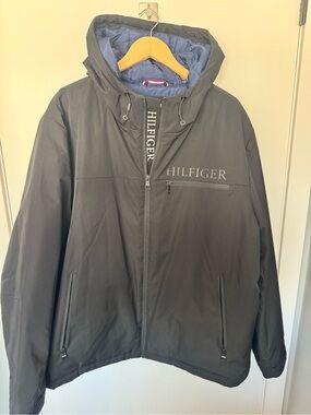 Tommy Hilfiger Men's Black Hooded Jacket xxl
